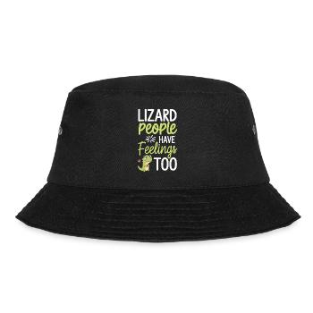 Lizard People Reptile Conspiracy And Secret - Bucket Hat - black - Front - Lela (165cm)