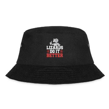 Lizard People Reptile Conspiracy And Secret - Bucket Hat - black - Front - Lela (165cm)