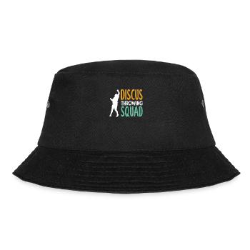 Diskus Diskuswurf Leichtathlet Sportler Geschenk - Bucket Hat - Schwarz - Vorne - Lela (165cm)