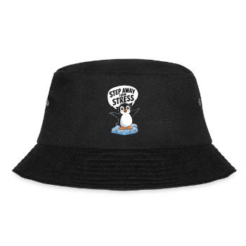 Penguin steps away from stress - Bucket Hat - black - Front - Lela (165cm)