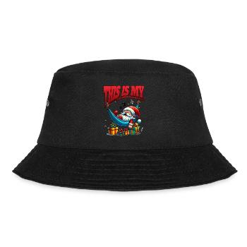 Sleep lazy Santa Claus This is my Christmas pajama - Bucket Hat - Schwarz - Vorne - Lela (165cm)