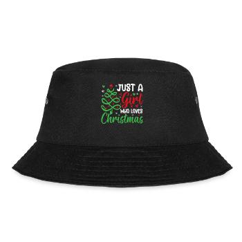Just A Girl Who Loves Christmas Sister Holiday - Bucket Hat - Schwarz - Vorne - Lela (165cm)