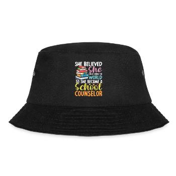 She Became A School Counselor für eine - Bucket Hat - Schwarz - Vorne - Lela (165cm)