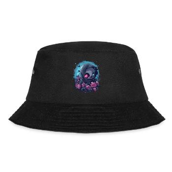 Kawaii Reaper Pastel Goth Cute Anime - Bucket Hat - Schwarz - Vorne - Lela (165cm)