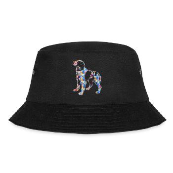 Brittany Spaniel Geometric - Bucket Hat - black - Front - Lela (165cm)