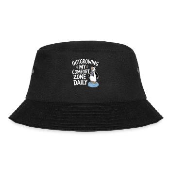 Meine Komfortzone Täglich Verlassen - Bucket Hat - Schwarz - Vorne - Lela (165cm)