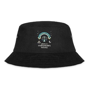Waage Sternzeichen Geburtstag Sternenbild Libra - Bucket Hat - Schwarz - Vorne - Lela (165cm)
