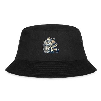 Drunk Santa Claus with beer mug - Bucket Hat - black - Front - Lela (165cm)