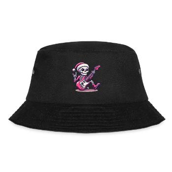 Christmas Skeleton Rock Guitarist - Bucket Hat - black - Front - Lela (165cm)