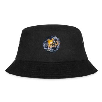pirate boat, pirates, captain, sailing ship, - Bucket Hat - black - Front - Lela (165cm)