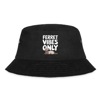 Frettchenbesitzer, Frettchenliebhaber, Süßes - Bucket Hat - Schwarz - Vorne - Lela (165cm)