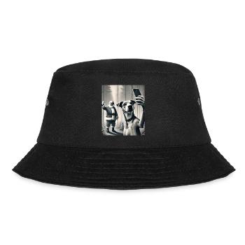 Katzen Selfie- Santa selfie Weihnachten - Bucket Hat - Schwarz - Vorne - Lela (165cm)