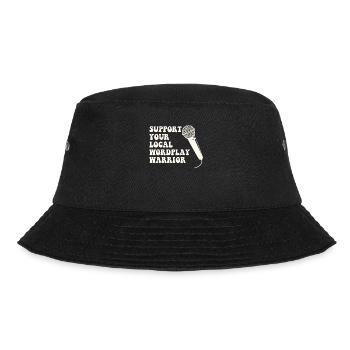Poetry Slam Wortspiel Krieger Slam Poetry - Bucket Hat - Schwarz - Vorne - Lela (165cm)