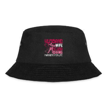 Husband And Wife Scuba Diving Partners For Life - Bucket Hat - black - Front - Lela (165cm)