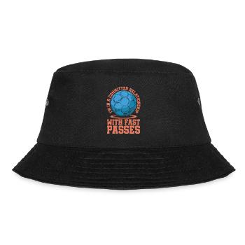 Handball Handballer - Bucket Hat - Schwarz - Vorne - Lela (165cm)