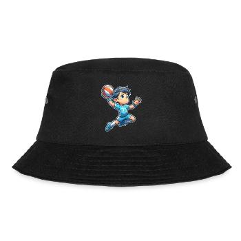 Handball Handballer - Bucket Hat - Schwarz - Vorne - Lela (165cm)