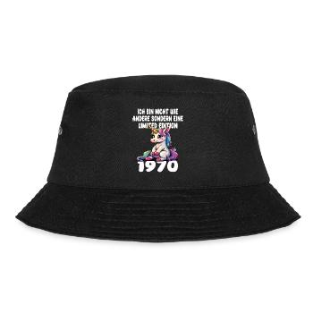 Limited Edition 1970 Geburtstag 1970 Geboren - Bucket Hat - Schwarz - Vorne - Lela (165cm)