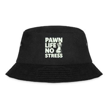 Schach-humor-liebhaber Lustige Schachmatt- Und - Bucket Hat - Schwarz - Vorne - Lela (165cm)