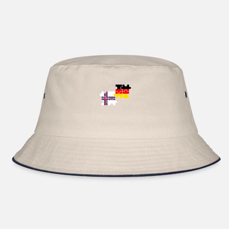 Färöer Deutschland Flagge Deutsch Färinger Bucket Hat