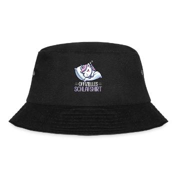 Official Sleep Shirt Unicorn Nights Pajamas - Bucket Hat - black - Front - Lela (165cm)