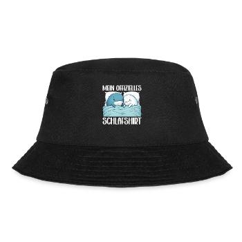 Official Sleep Shirt Whale Night Owls - Bucket Hat - black - Front - Lela (165cm)