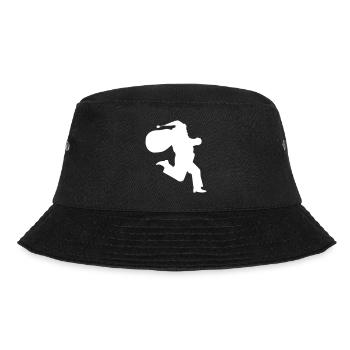 Running Santa Claus Geschenk - Bucket Hat - Schwarz - Vorne - Lela (165cm)