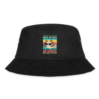 Axolotl Süßer Amphibien -Haustierliebhaber Otaku - Bucket Hat - Schwarz - Vorne - Lela (165cm)