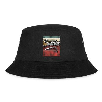 Schweden Angeln Fischen - Bucket Hat - Schwarz - Vorne - Lela (165cm)