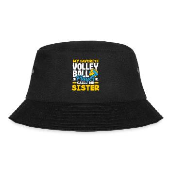 Mein Lieblings Volleyballspieler Nennt Schwester - Bucket Hat - Schwarz - Vorne - Lela (165cm)