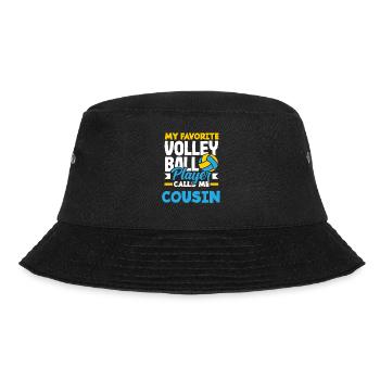 My favorite volleyball player cousin - Bucket Hat - black - Front - Lela (165cm)