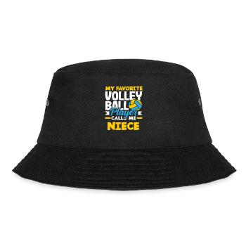 Mein Lieblings Volleyballspieler Nennt Mich Nichte - Bucket Hat - Schwarz - Vorne - Lela (165cm)