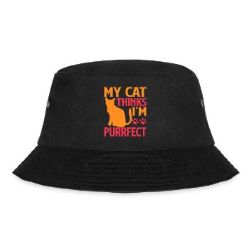 Cat Mom Gifts - Bucket Hat - Schwarz - Vorne - Lela (165cm)