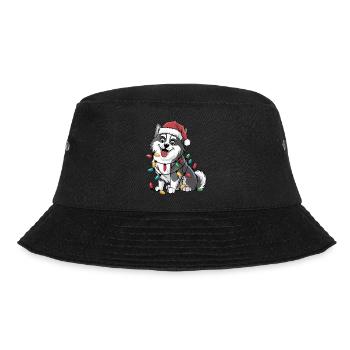 Eskimo Christmas Lights Xmas Dogs Gifts - Bucket Hat - black - Front - Lela (165cm)