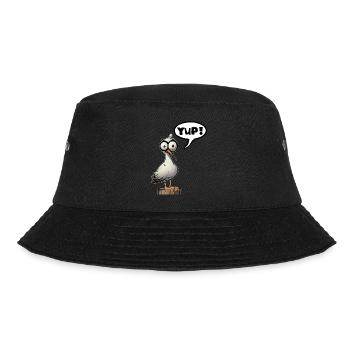 Seagull Yup Yes Funshirt Gift Idea Funny - Bucket Hat - black - Front - Lela (165cm)
