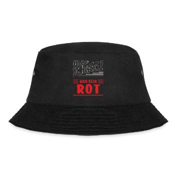 MAG SCHWARZ UND KEIN ROT - Bucket Hat - Schwarz - Vorne - Lela (165cm)