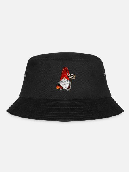 Bau Wichtel – Bauarbeiter Gnome - Bucket Hat - Schwarz