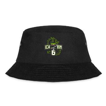 Ich Bin 6 Ninja Geburtstagsshirt - Bucket Hat - Schwarz - Vorne - Lela (165cm)