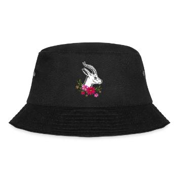 Antelope With Flowers - Bucket Hat - black - Front - Lela (165cm)