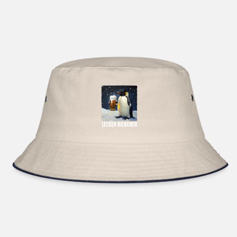 Lecker Bierchen Pinguin mit Bier Bierliebhaber Bucket Hat