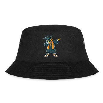 Cool Graduate Dab Pose Illustration - Bucket Hat - black - Front - Lela (165cm)