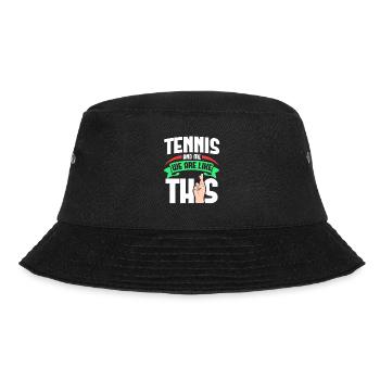 Tennis Me Are Like - Bucket Hat - Schwarz - Vorne - Lela (165cm)