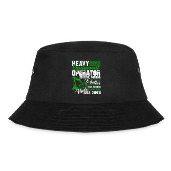 Proud To Be Heavy Equipment Operator - Bucket Hat - black - Front - Lela (165cm)