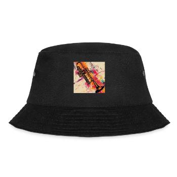 Trompete - Bucket Hat - Schwarz - Vorne - Lela (165cm)