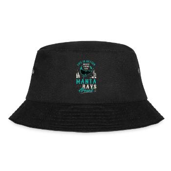 Manta Rays Life Is Better When There Marine Life - Bucket Hat - Schwarz - Vorne - Lela (165cm)
