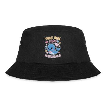 Narwal Spruch Narwale Lustiges Narwal Geschenk - Bucket Hat - Schwarz - Vorne - Lela (165cm)