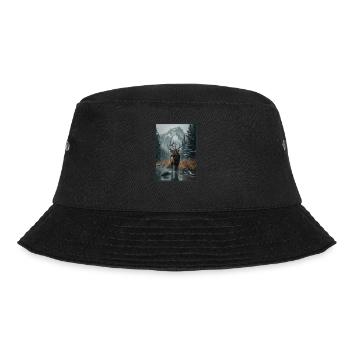 Elche Elch - Bucket Hat - Schwarz - Vorne - Lela (165cm)