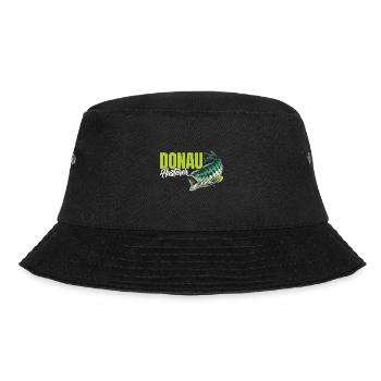 DONAU FLÜSTERER Angler Outfit Angeln Hobby - Bucket Hat - Schwarz - Vorne - Lela (165cm)