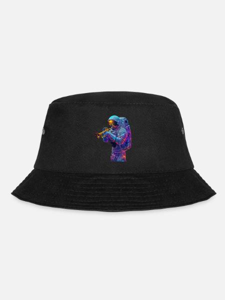 Astronaut Trompete - Bucket Hat - Schwarz