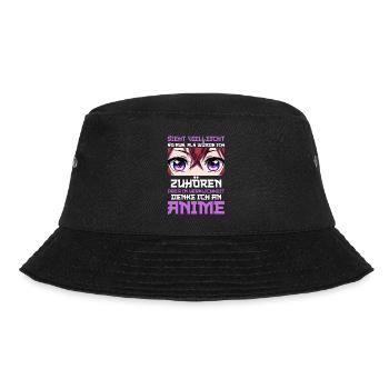 Anime Manga Otaku Japan Waifu Anime Girl Cosplay - Bucket Hat - Schwarz - Vorne - Lela (165cm)
