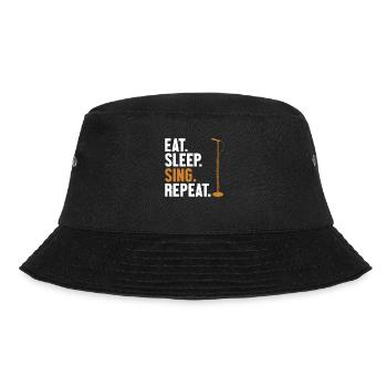 Eat Sleep Sing Repeat Opera House Tenor Singer - Bucket Hat - black - Front - Lela (165cm)